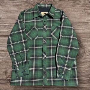 Irish Setter by Red Wing Quilted Flannel Jacket Green Plaid Men's L